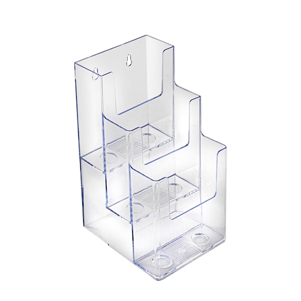 Azar Displays Three-Tier, Three-Pocket Trifold Brochure Holder, PK2 252033 - main